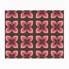 Retro Flower Pink Brown Small Glasses Cloth by snowwhitegirl