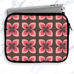 Retro Flower Pink Brown Apple iPad 2/3/4 Zipper Cases Front