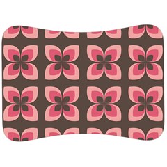 Retro Flower Pink Brown Velour Seat Head Rest Cushion by snowwhitegirl