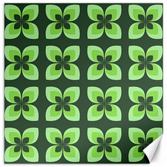 Retro Flower Green Canvas 12  X 12  by snowwhitegirl