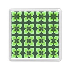 Retro Flower Green Memory Card Reader (square) by snowwhitegirl