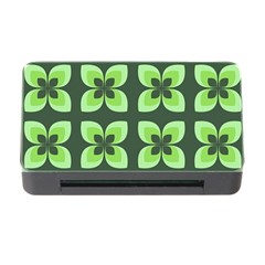 Retro Flower Green Memory Card Reader With Cf by snowwhitegirl