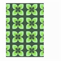 Retro Flower Green Large Garden Flag (two Sides) by snowwhitegirl