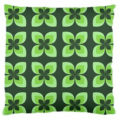 Retro Flower Green Large Cushion Case (two Sides) by snowwhitegirl