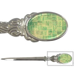 Abstract Green Tile Letter Opener by snowwhitegirl