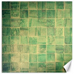 Abstract Green Tile Canvas 12  X 12  by snowwhitegirl