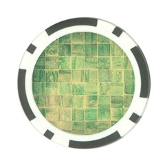 Abstract Green Tile Poker Chip Card Guard (10 Pack) by snowwhitegirl