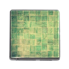 Abstract Green Tile Memory Card Reader (square 5 Slot)