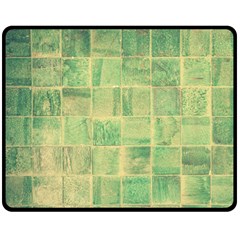 Abstract Green Tile Fleece Blanket (medium)  by snowwhitegirl