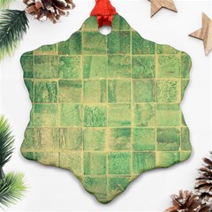 Abstract Green Tile Ornament (snowflake) by snowwhitegirl