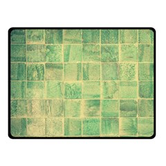 Abstract Green Tile Double Sided Fleece Blanket (small)  by snowwhitegirl