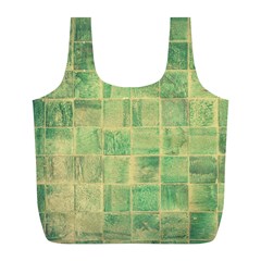 Abstract Green Tile Full Print Recycle Bag (l) by snowwhitegirl