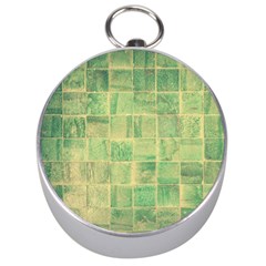 Abstract Green Tile Silver Compasses by snowwhitegirl