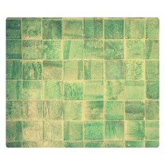 Abstract Green Tile Double Sided Flano Blanket (small)  by snowwhitegirl