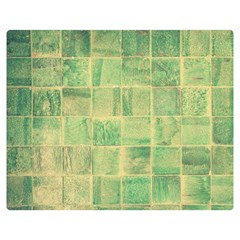 Abstract Green Tile Double Sided Flano Blanket (medium)  by snowwhitegirl