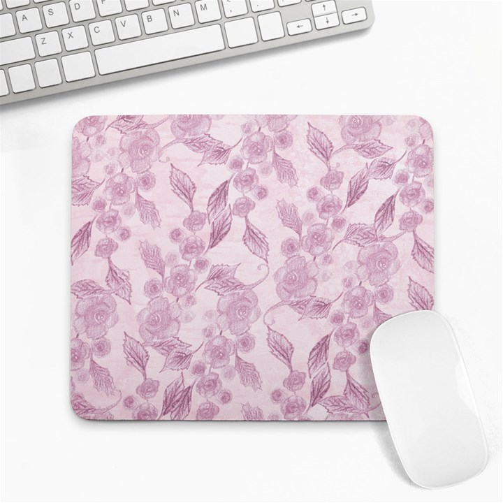 Pink Floral Large Mousepads