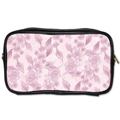 Pink Floral Toiletries Bag (one Side) by snowwhitegirl