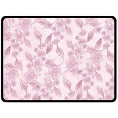 Pink Floral Fleece Blanket (large)  by snowwhitegirl