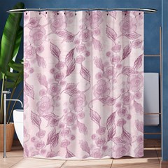 Pink Floral Shower Curtain 60  X 72  (medium)  by snowwhitegirl