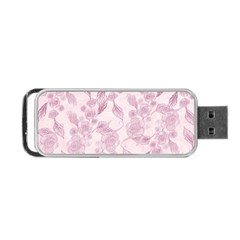 Pink Floral Portable Usb Flash (two Sides) by snowwhitegirl