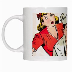 Retro Sailor Eating Cookie White Mugs by snowwhitegirl