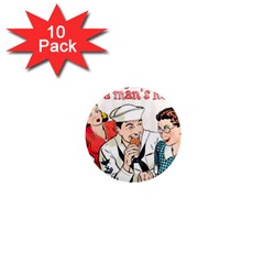 Retro Sailor Eating Cookie 1  Mini Magnet (10 Pack)  by snowwhitegirl