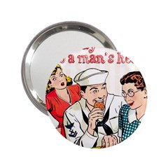 Retro Sailor Eating Cookie 2 25  Handbag Mirrors by snowwhitegirl