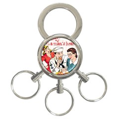 Retro Sailor Eating Cookie 3-ring Key Chains by snowwhitegirl