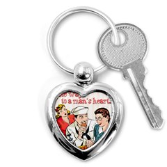 Retro Sailor Eating Cookie Key Chains (heart)  by snowwhitegirl