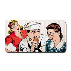 Retro Sailor Eating Cookie Medium Bar Mats by snowwhitegirl