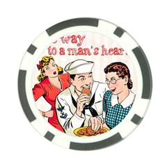 Retro Sailor Eating Cookie Poker Chip Card Guard by snowwhitegirl