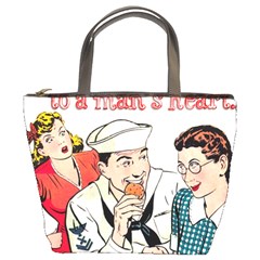 Retro Sailor Eating Cookie Bucket Bag by snowwhitegirl