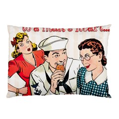 Retro Sailor Eating Cookie Pillow Case by snowwhitegirl