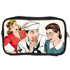 Retro Sailor Eating Cookie Toiletries Bag (one Side) by snowwhitegirl