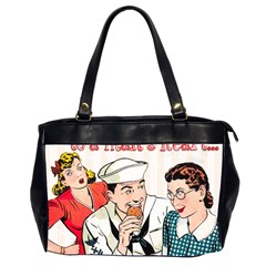 Retro Sailor Eating Cookie Oversize Office Handbag (2 Sides) by snowwhitegirl