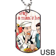 Retro Sailor Eating Cookie Dog Tag Usb Flash (two Sides) by snowwhitegirl