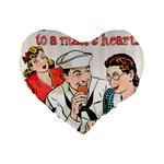 Retro Sailor Eating Cookie Standard 16  Premium Heart Shape Cushions Front