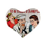 Retro Sailor Eating Cookie Standard 16  Premium Heart Shape Cushions Back