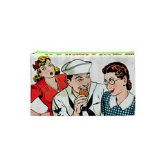 Retro Sailor Eating Cookie Cosmetic Bag (xs) by snowwhitegirl