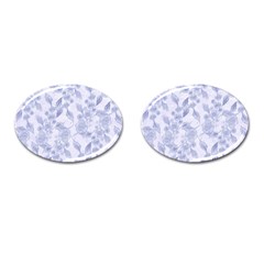 Blue Floral Cufflinks (oval)