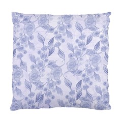 Blue Floral Standard Cushion Case (one Side) by snowwhitegirl