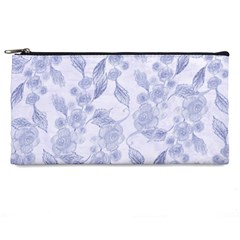 Blue Floral Pencil Cases by snowwhitegirl