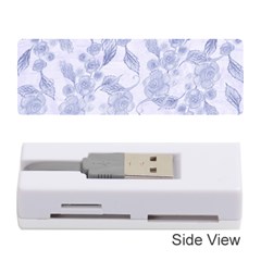 Blue Floral Memory Card Reader (stick) by snowwhitegirl