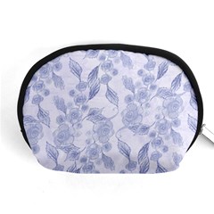 Blue Floral Accessory Pouch (medium) by snowwhitegirl