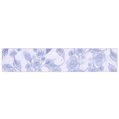 Blue Floral Small Flano Scarf