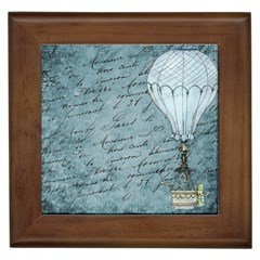 Vintage Hot Air Balloon Lettter Framed Tiles by snowwhitegirl