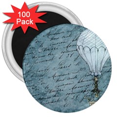 Vintage Hot Air Balloon Lettter 3  Magnets (100 Pack) by snowwhitegirl