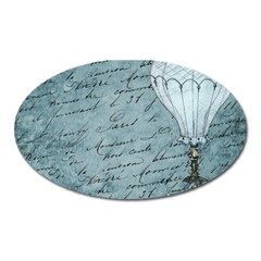 Vintage Hot Air Balloon Lettter Oval Magnet by snowwhitegirl