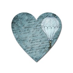 Vintage Hot Air Balloon Lettter Heart Magnet by snowwhitegirl