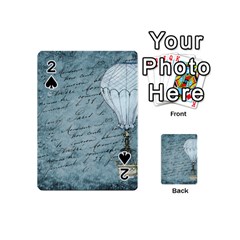 Vintage Hot Air Balloon Lettter Playing Cards 54 (mini) by snowwhitegirl